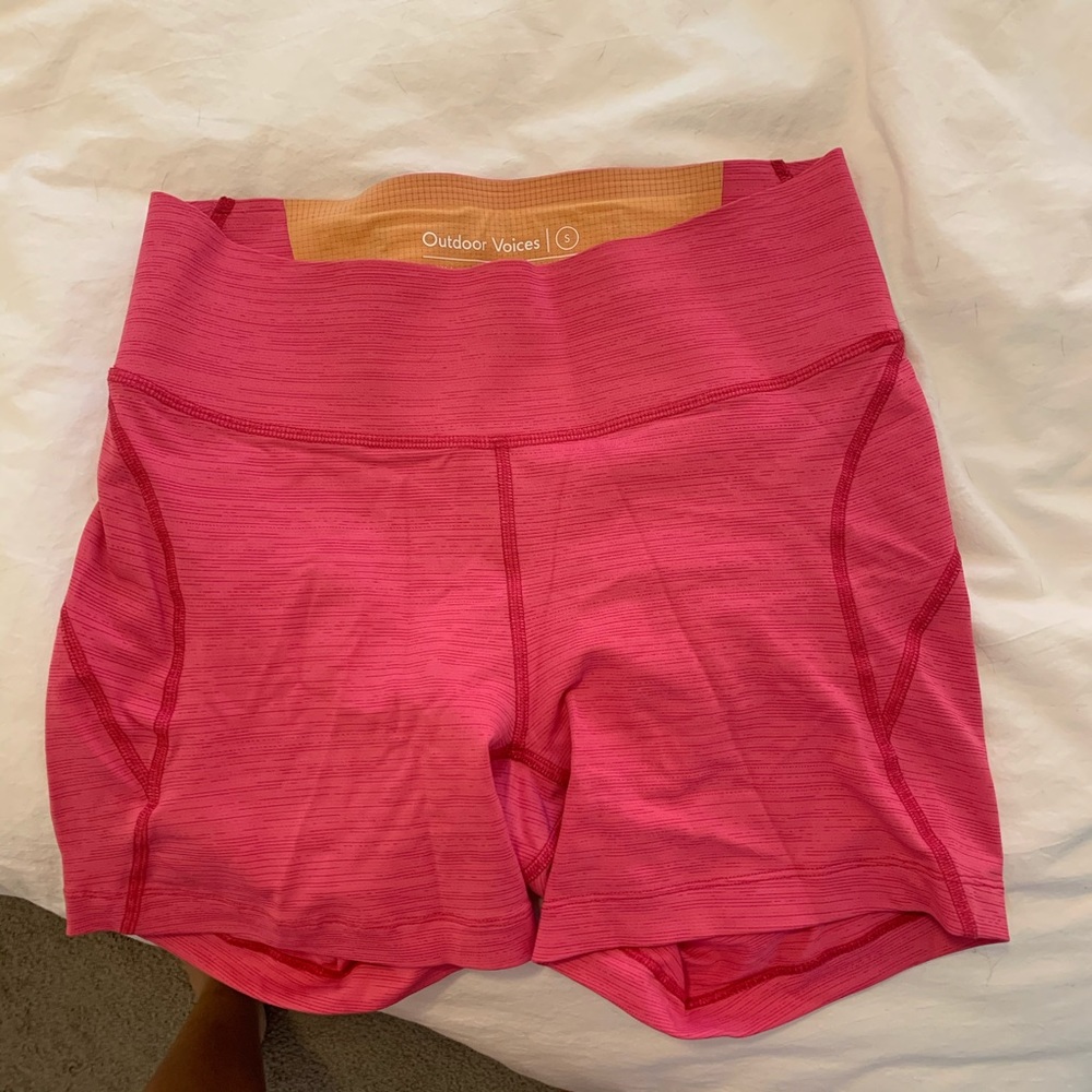 Pink Outdoor Voices TechSweat Shorts